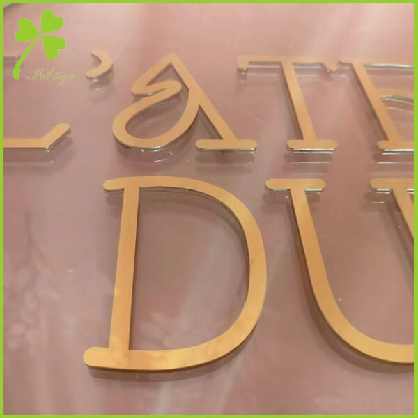 Custom Backlit Acrylic Sign Detail