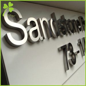 Custom Indoor Brushed Aluminum Letter Sign Manufacturer