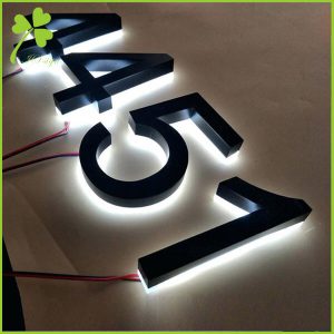 Custom Metal Halo Lit Numbers