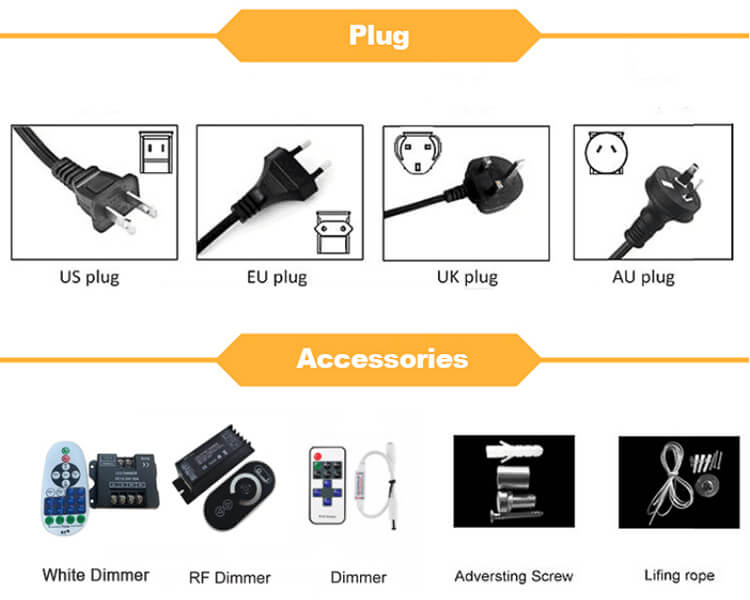 Flexible LED Neon Sign Plug & Accessories