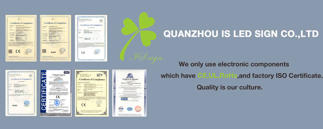 IS LED Sign Company Certificate