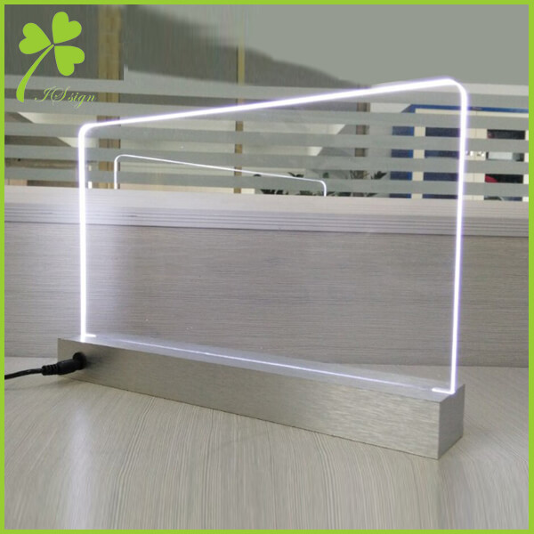 LED Edge Lit Sign Hanging Blank Acrylic Sign