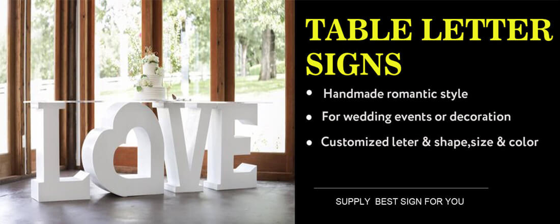 TABLE LETTER SIGNS